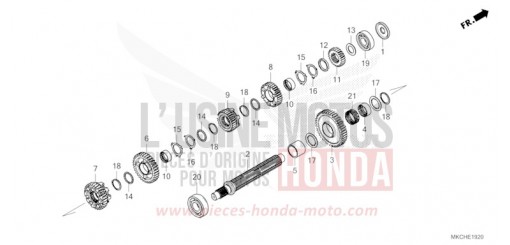 BOITE DE VITESSES (ARBRE INTERMEDIAIRE) GL1800M de 2021